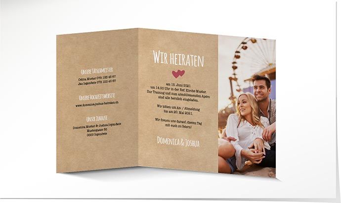 Hochzeitseinladung  866 Hochzeitskarte