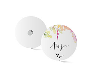 Namensschild Lasercut Kreis 867 Namensschild Hochzeit