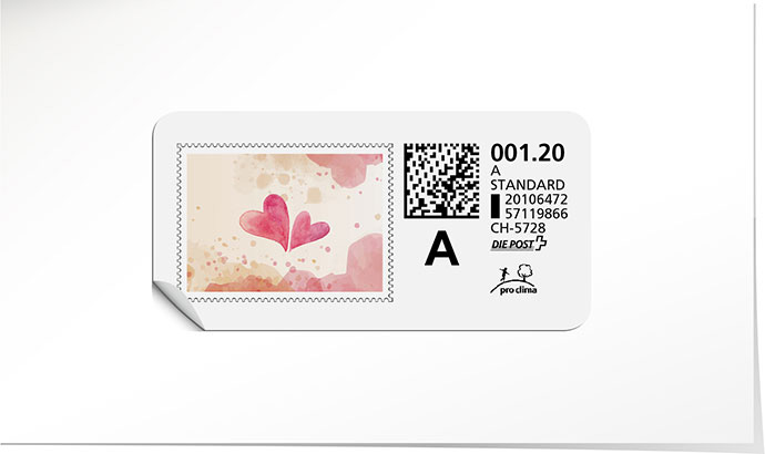 A-Post-Briefmarke 869 rot