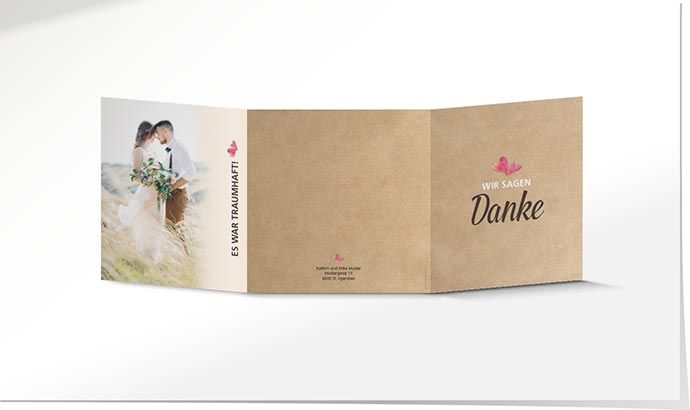 Dankeskarte Hochzeit 869 Dankeskarte Hochzeit