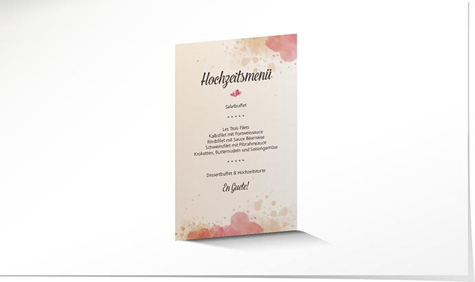 Menükarte Hochzeit 869 Menükarte Hochzeit