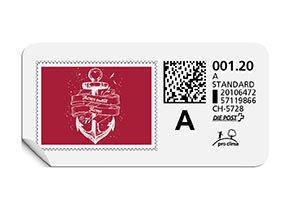 A-Post-Briefmarke 872 ultra red