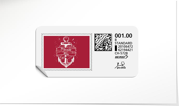 B-Post-Briefmarke 872 ultra red