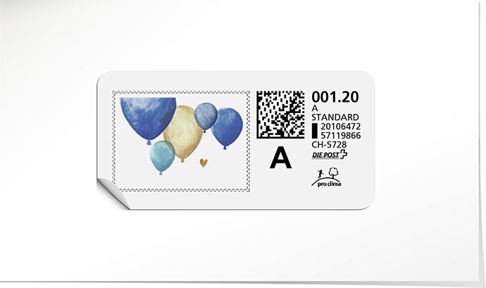 A-Post-Briefmarke 875 stahlblau