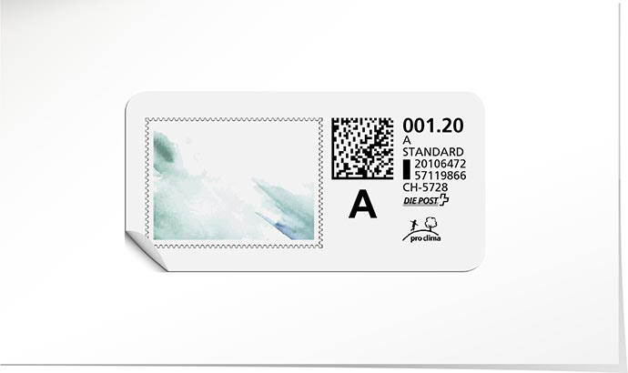 A-Post-Briefmarke 877 karibikblau