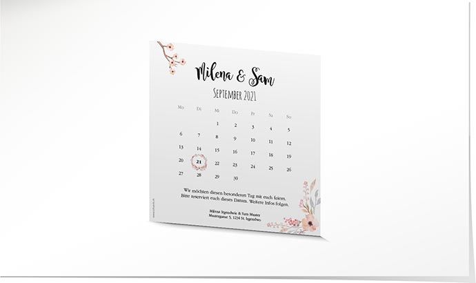 Save The Date Karte 8 Mit Kalender Schuch Verlag