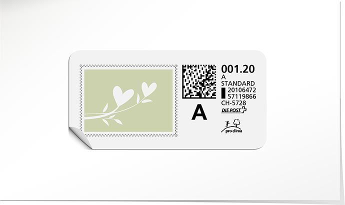 A-Post-Briefmarke 883 hellgrün
