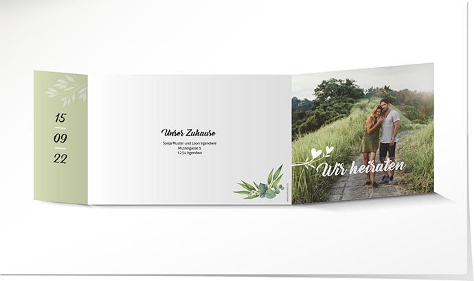 Hochzeitseinladung 883 Hochzeitskarte