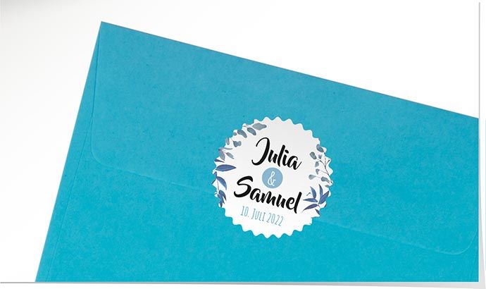 Aufkleber Hochzeit 884 Hochzeitsaufkleber