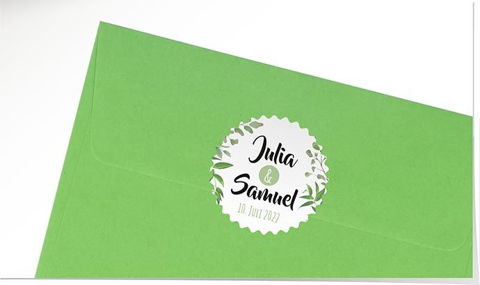 Aufkleber Hochzeit 884 Hochzeitsaufkleber