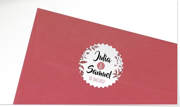 Aufkleber Hochzeit 884 Hochzeitsaufkleber