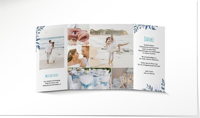 Dankeskarte Hochzeit 884A Dankeskarte Hochzeit