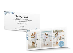 Dankeskarte Hochzeit 884B
