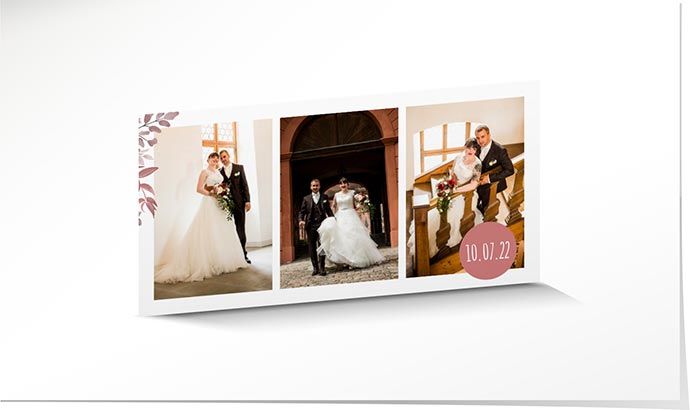 Dankeskarte Hochzeit 884B Dankeskarte Hochzeit