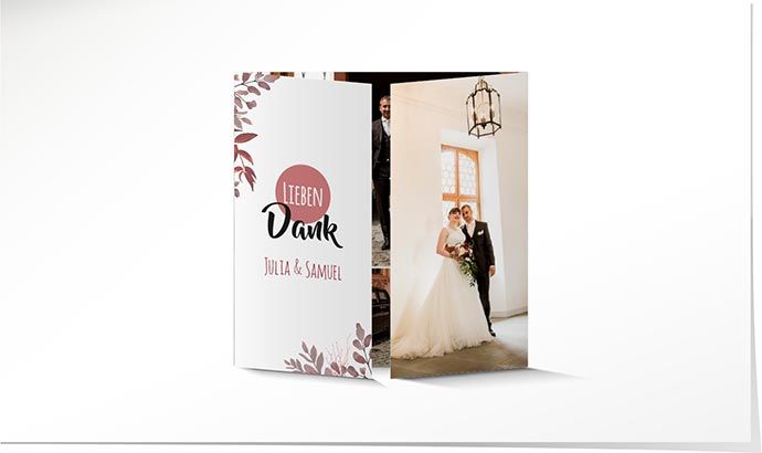 Dankeskarte Hochzeit 884A Dankeskarte Hochzeit
