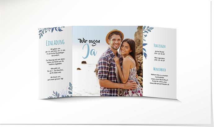 Hochzeitseinladung 884 Hochzeitskarte