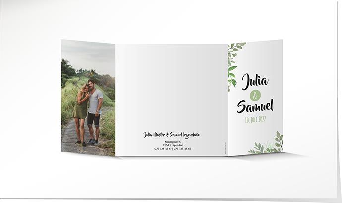 Hochzeitseinladung 884 Hochzeitskarte