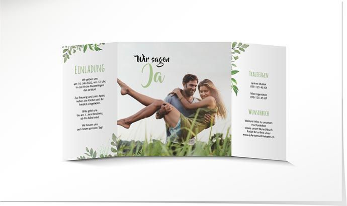 Hochzeitseinladung 884 Hochzeitskarte