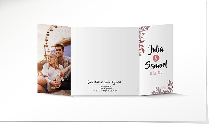 Hochzeitseinladung 884 Hochzeitskarte