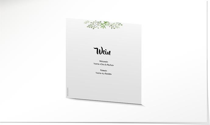Menükarte Hochzeit 884 Menükarte Hochzeit
