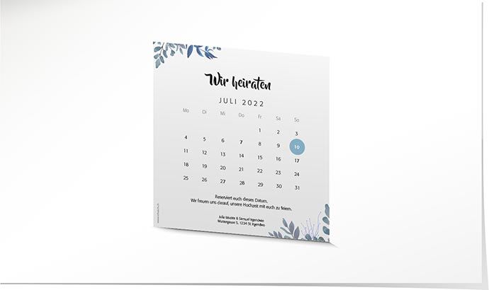 Save the Date Karte 884 Save the Date Karte