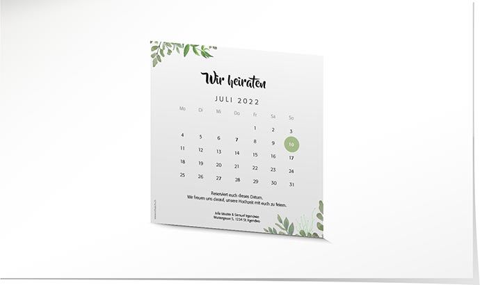 Save the Date Karte 884 Save the Date Karte