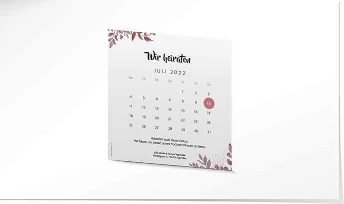 Save the Date Karte 884 Save the Date Karte