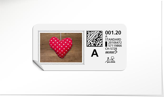 A-Post-Briefmarke 888 ultra red