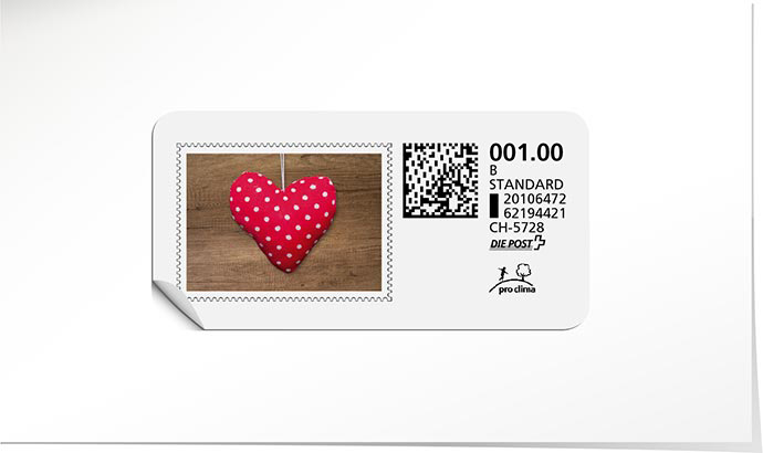 B-Post-Briefmarke 888 ultra red