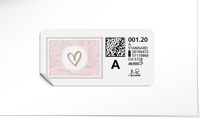 A-Post-Briefmarke 886 quarzrosa