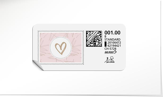 B-Post-Briefmarke 890 quarzrosa