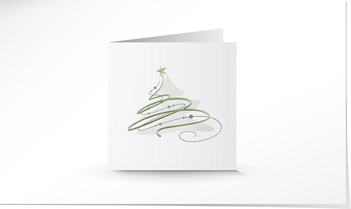 Weihnachtskarte 8941 grüner Baum