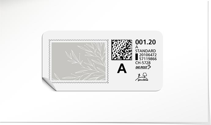 A-Post-Briefmarke 895 mediumgrau