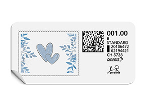 B-Post-Briefmarke 898 pastellblau