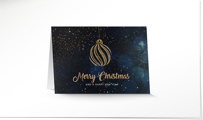 Weihnachtskarte 8992 Weihnachtskugel glitter