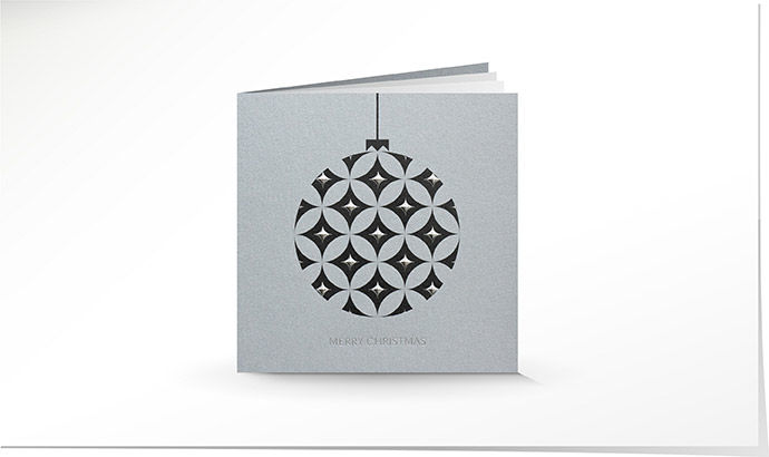 Weihnachtskarte 8996 Designerkugel