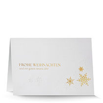 Weihnachtskarte 8998 Prägung Schneeflocken