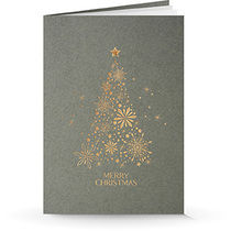 Weihnachtskarte 8999 Goldener Tannenbaum