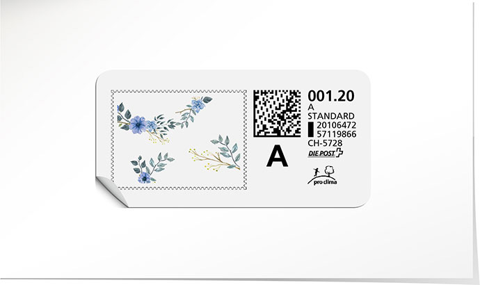 A-Post-Briefmarke 900 stahlblau