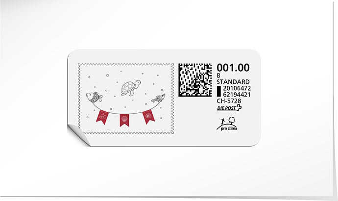 B-Post-Briefmarke 901 tiefrot