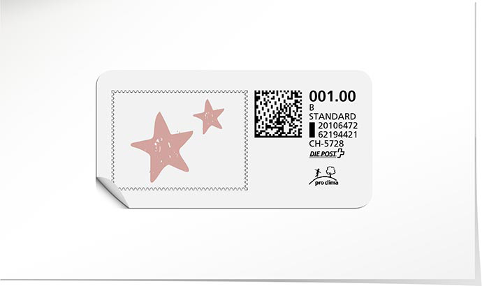 B-Post-Briefmarke 906 rosa