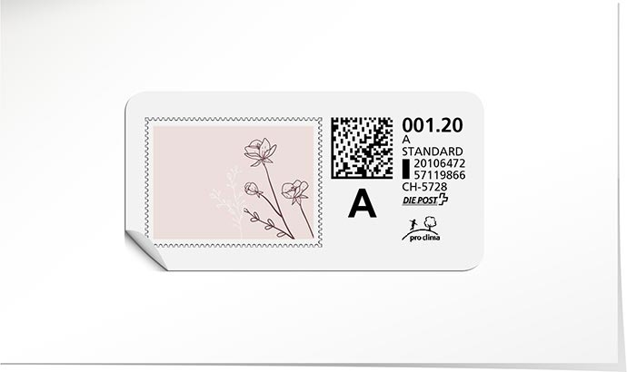 A-Post-Briefmarke 908 bordeaux