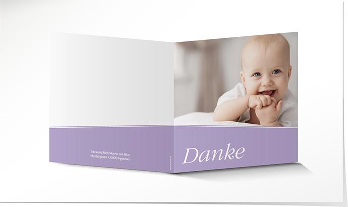 Dankeskarte Geburt 910 Dankeskarte Geburt