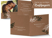 Hochzeitseinladung 911 Kraftpapier