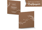 Hochzeitseinladung 931 Kraftpapier