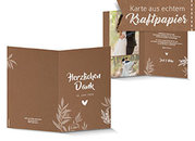 Dankeskarte Hochzeit 935 Kraftpapier