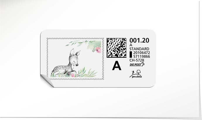 A-Post-Briefmarke 938 rosa