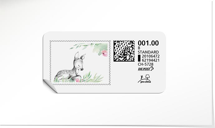 B-Post-Briefmarke 938 rosa