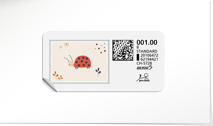 B-Post-Briefmarke 953 korallenrot