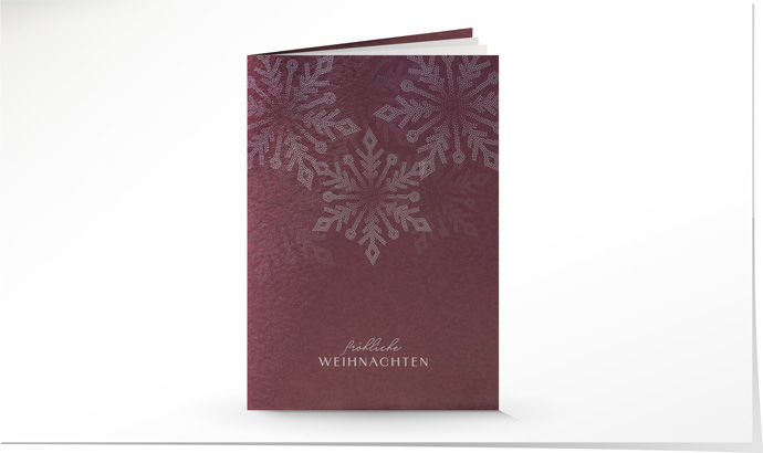 Weihnachtskarte 9602 Schneestern Silber